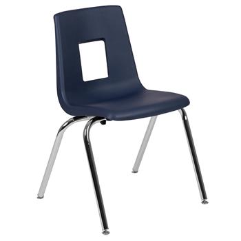 Flash Furniture Advantage 18&quot; Student Stack School Chair, Navy