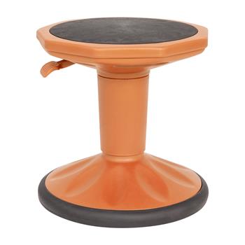 Flash Furniture Carter Kids Flexible Active Stool, Adjustable Height, Non-Skid Bottom, Orange