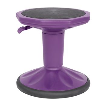 Flash Furniture Carter Kids Flexible Active Stool, Adjustable Height, Non-Skid Bottom, Purple