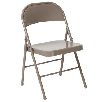 Flash Furniture HERCULES Series Double Braced Gray Metal Folding Chair