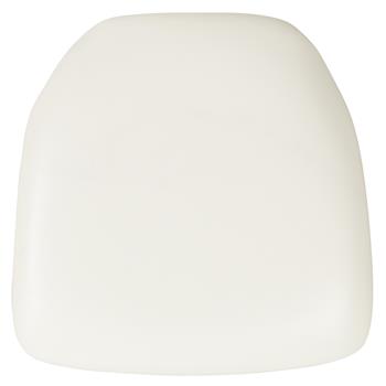 Flash Furniture Hard Chiavari Chair Cushion, Vinyl, White