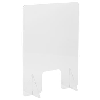 Flash Furniture Acrylic Free-Standing Register Shield / Sneeze Guard, 33 &quot;H x 24&quot; L