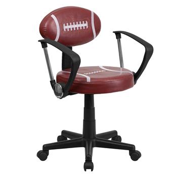 Flash Furniture Football Swivel Task Office Chair With Arms