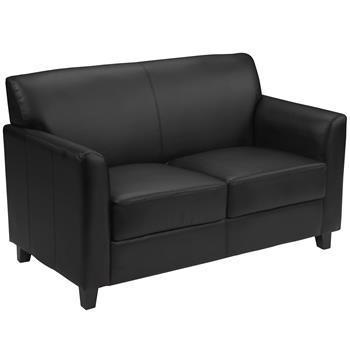 Flash Furniture Hercules Diplomat Series Black LeatherSoft Loveseat