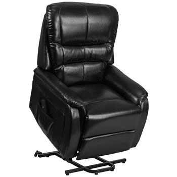 Flash Furniture Hercules Series Remote Powered Lift Recliner, Black LeatherSoft