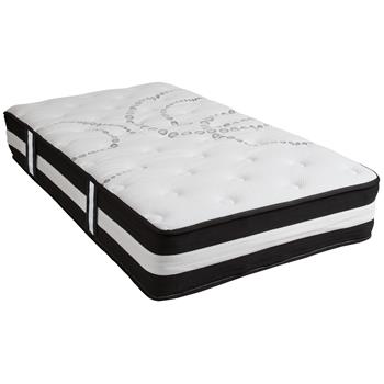 Flash Furniture Capri Comfortable Sleep 12 Inch Foam and Pocket Spring Mattress, Twin Mattress in a Box