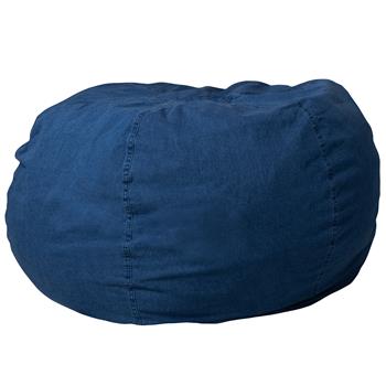 Flash Furniture Oversized Bean Bag Chair For Kids And Adults, Denim