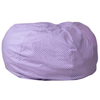 Flash Furniture Oversized Bean Bag Chair For Kids And Adults, Lavender Dot