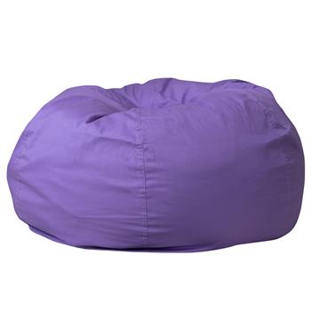 Flash Furniture Oversized Bean Bag Chair For Kids And Adults, Solid Purple