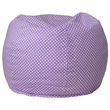 Flash Furniture Small Bean Bag Chair For Kids And Teens, Lavender Dot