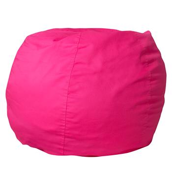 Flash Furniture Small Bean Bag Chair For Kids And Teens, Solid Hot Pink