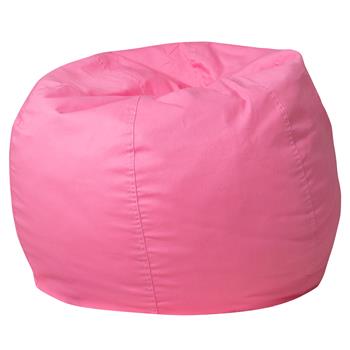 Flash Furniture Small Bean Bag Chair For Kids And Teens, Solid Light Pink
