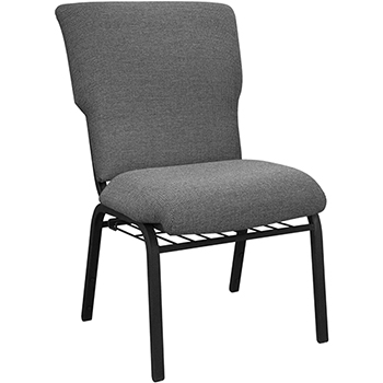 Flash Furniture Advantage Black Marble Discount Church Chair - 21 in. Wide
