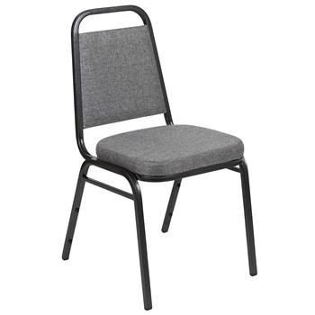 Flash Furniture Hercules Series Stacking Banquet Chair, Gray Fabric/Silver Frame