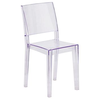 Flash Furniture Phantom Series Transparent Stacking Side Chair