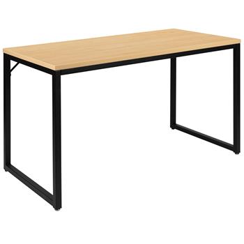 Flash Furniture 47&quot; Tiverton Industrial Modern Desk, Maple/Black