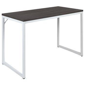 Flash Furniture 47&quot; Tiverton Industrial Modern Desk For Office/Home, Rustic Gray/White