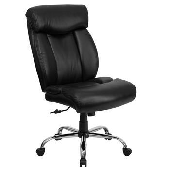 Flash Furniture HERCULES Series Big &amp; Tall 400 lb. Rated Black LeatherSoft Executive Ergonomic Office Chair with Full Headrest