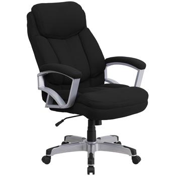 Flash Furniture HERCULES Series Big &amp; Tall 500 lb. Rated Black Fabric Executive Swivel Ergonomic Office Chair with Arms