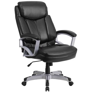 Flash Furniture Hercules Series Big &amp; Tall 500 lb. Rated Black LeatherSoft Executive Swivel Ergonomic Office Chair With Arms