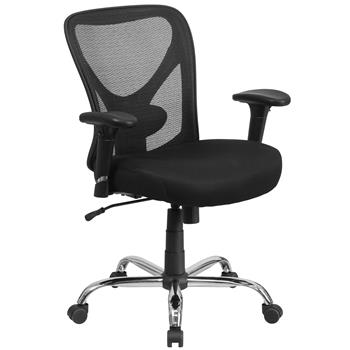 Flash Furniture Big &amp; Tall Mesh Swivel Office Chair, Adjustable Height With Wheels
