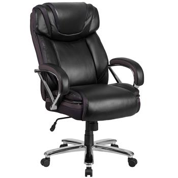 Flash Furniture Hercules Series Big &amp; Tall Black LeatherSo&#39; Executive Swivel Ergonomic Office Chair With Extra Wide Seat
