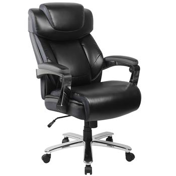 Flash Furniture Hercules Series Big &amp; Tall Black Leather So&#39; Swivel Ergonomic Office Chair, 500 lb. Capacity