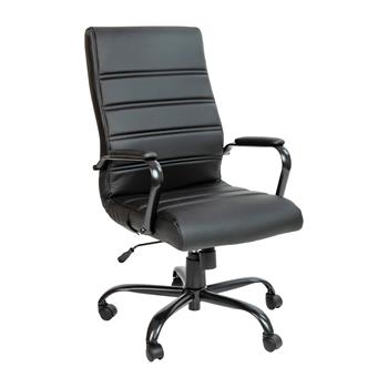 Flash Furniture Leathersoft Executive Swivel Office Chair, High Back, Black