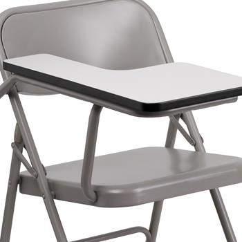 Flash Furniture Premium Steel Folding Chair With Right Handed Tablet Arm
