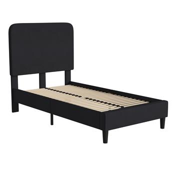 Flash Furniture Addison Fabric Upholstered Platform Bed, Twin Size, Charcoal