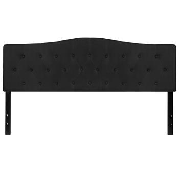 Flash Furniture Cambridge Tufted Upholstered King Size Headboard In Black Fabric