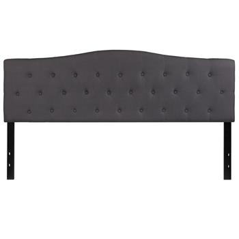 Flash Furniture Cambridge Tufted Upholstered King Size Headboard In Dark Gray Fabric
