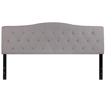 Flash Furniture Cambridge Tufted Upholstered King Size Headboard In Light Gray Fabric
