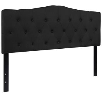 Flash Furniture Cambridge Tufted Upholstered Queen Size Headboard In Black Fabric