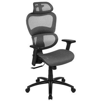 Flash Furniture Ergonomic Mesh Office Chair With Lumbar Support, Synchro-Tilt, Adjustable, Gray