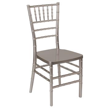 Flash Furniture HERCULES PREMIUM Series Pewter Resin Stacking Chiavari Chair