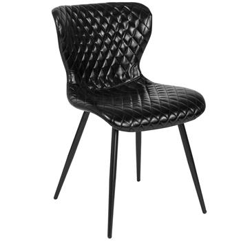 Flash Furniture Bristol Contemporary Upholstered Chair, Black Vinyl