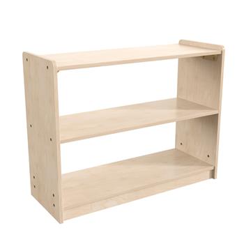Bright Beginnings Commercial Grade 2-Shelf Wooden&#160;Classroom Open Storage&#160;Unit, Natural