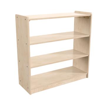 Bright Beginnings Commercial Grade 3 Shelf Wooden&#160;Classroom Open Storage&#160;Unit, Natural