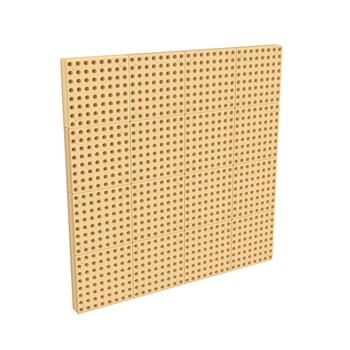Bright Beginnings Commercial Grade Multipurpose Modular STEAM Wall Peg System Panel, 31.5 in L x 31.5 in H, Natural