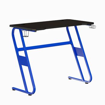 Flash Furniture Ergonomic Gaming Desk With Cup Holder And Headphone Hook, Blue