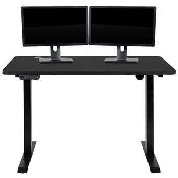 Flash Furniture Electric Height Adjustable Standing Desk, Table Top 48&quot; Wide, 24&quot; Deep, Black