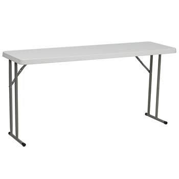 Flash Furniture 5-Foot Granite White Plastic Folding Training Table