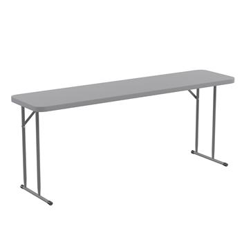Flash Furniture 6&#39; Gray Plastic Folding Training Table