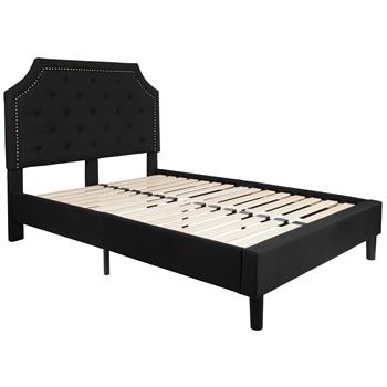 Flash Furniture Brighton Full Size Tufted Upholstered Platform Bed In Black Fabric