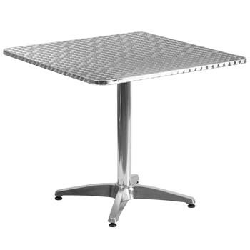 Flash Furniture 31.5&#39;&#39; Square Aluminum Indoor/Outdoor Table with Base