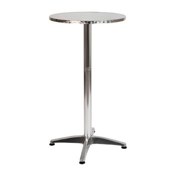 Flash Furniture 23.5&quot; Round Aluminum Indoor/Outdoor Bar Height Table