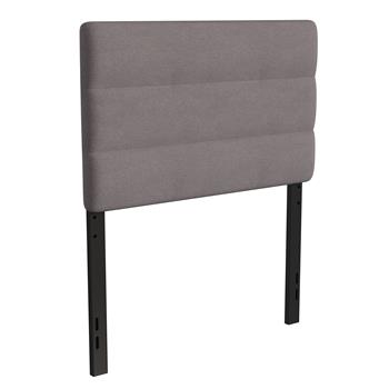 Flash Furniture Paxton Stitched Fabric Upholstered Headboard, Adjustable Height, Twin Size, Gray
