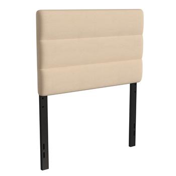 Flash Furniture Paxton Stitched Fabric Upholstered Headboard, Adjustable Height, Twin Size, Cream
