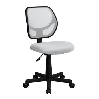 Flash Furniture Mid-Back White Mesh Swivel Task Chair